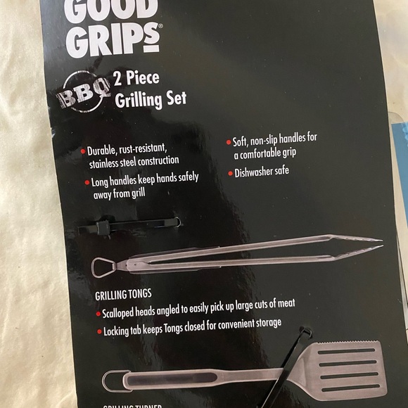 Oxo Silver and Black BBQ Grilling Tools Set - Picture 6 of 10
